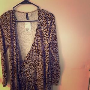 H&M Leopard Print Wrap Dress